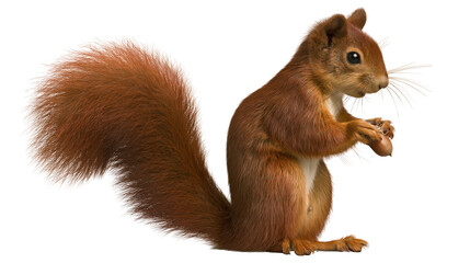 Red squirrel holding an acorn in its paws © Alex