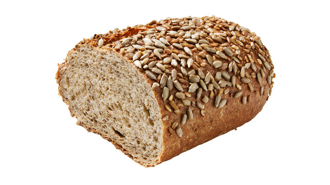 Whole grain bread loaf with sunflower seeds crust