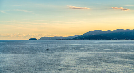 Obraz premium Sundown scenery in Italy
