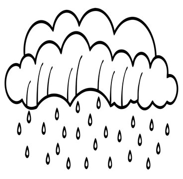 vector illustration of rain cloud