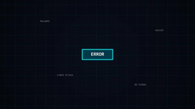 Futuristic Digital HUD Interface With System Error Message