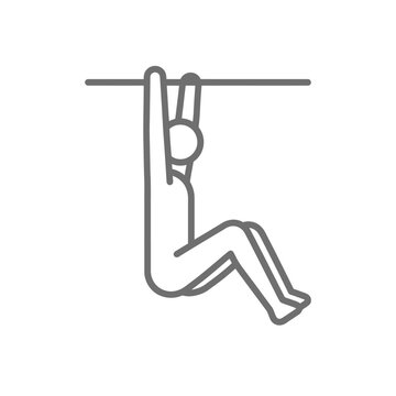 Person Hanging from a Bar Silhouette.