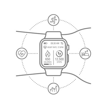 Smartwatch with fitness tracking features.