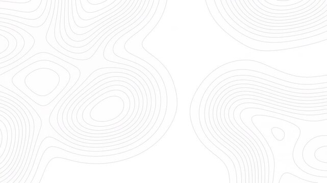 White abstract topography motion background. topographic contour lines pattern white background motion graphic