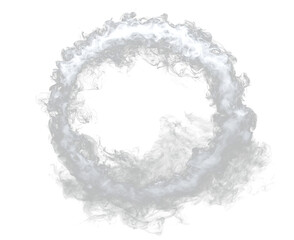Neon White Circle with Dynamic Smoke and Radiant Glow PNG © Василий Куриленко