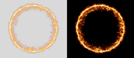 Fototapeta premium Magical Golden Vortex Portal with Sparkling Particles PNG