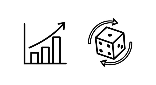 Likelihood level and probability rating conceptual line icons set with likelihood probability statistics business analysis infographic marketing planning strategy calculation
