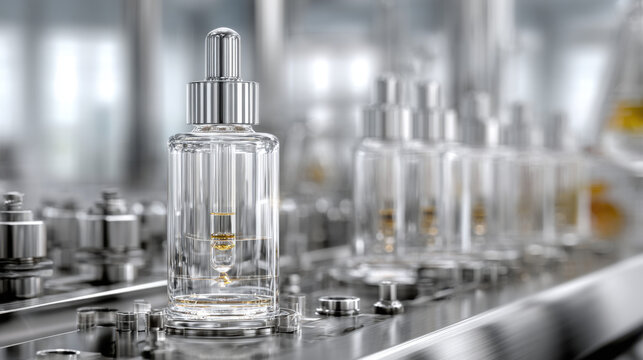 Automated Production Line for Cosmetic Serum and Pharmaceutical Bottles