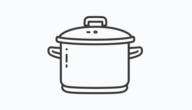 Simple line drawing of a pot.