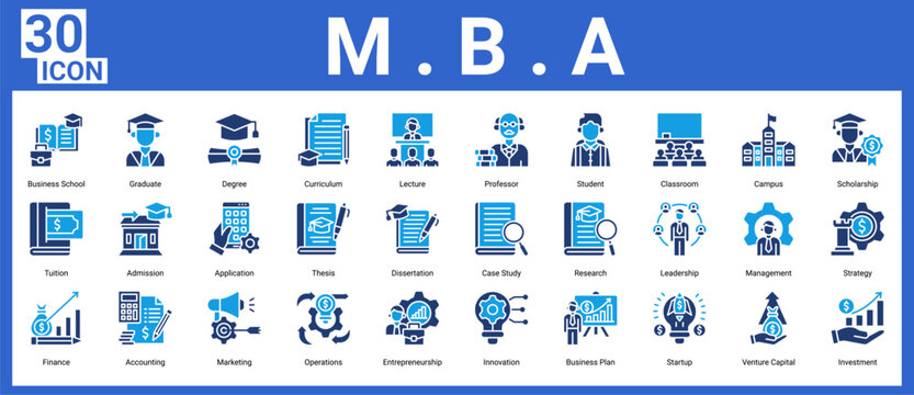 Mba icon pack and collection