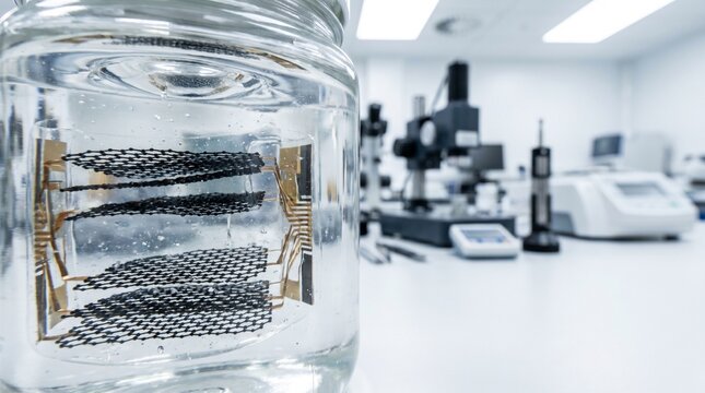 Graphenelike electrodes in liquid in a modern research laboratory