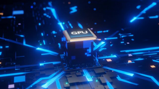 CPU Processor Technology Animation.

