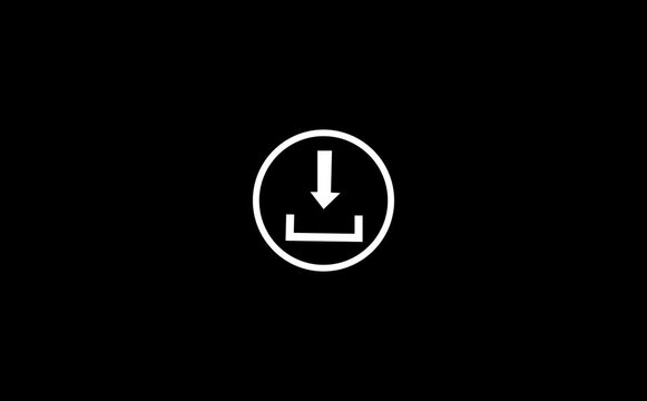 Outline cloud Download from the cloud icon. Downloading symbol animation background.