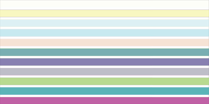 Colorful Pastel Horizontal Stripes Seamless Pattern