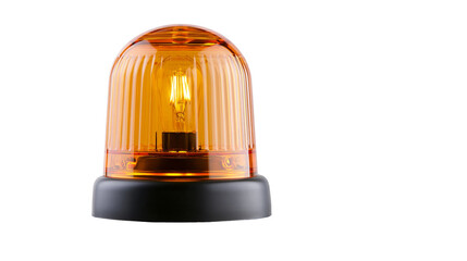 Amber warning beacon light with visible filament bulb © Aisling