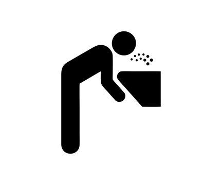 PF 077: Drinking water fountain signs. Public facilities vector design and illustration.

