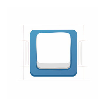 Blue square frame with white center