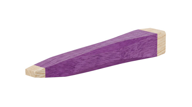 Highly Detailed 3D Render of a Dental Wooden Wedge, Suitable for Science Education, Isolated on a White Background
