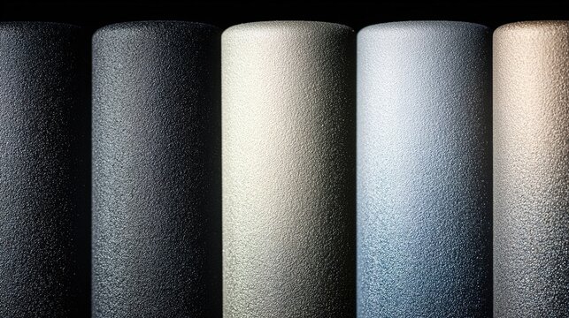 crc. Metal surfaces from rough to mirror polish, reflecting soft light gradient. safety posters, maintenance manuals, designed for industrial assembly lines and welding operations, used by engineers.