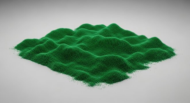 A green and a red grassy mound with a gray background, featuring a mix of green and red grass, and a subtle gradient effect.