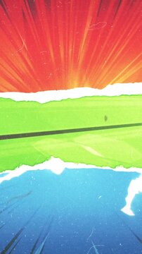 Comic Book Action Advertising Vertical Background
Vertical background animation of a dynamic explosive comic book with power energy patterns for sales and advertising contents