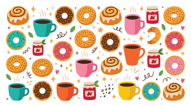 Donuts and Coffee Cups.