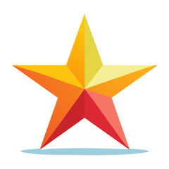 Obraz premium Colorful flat design star icon