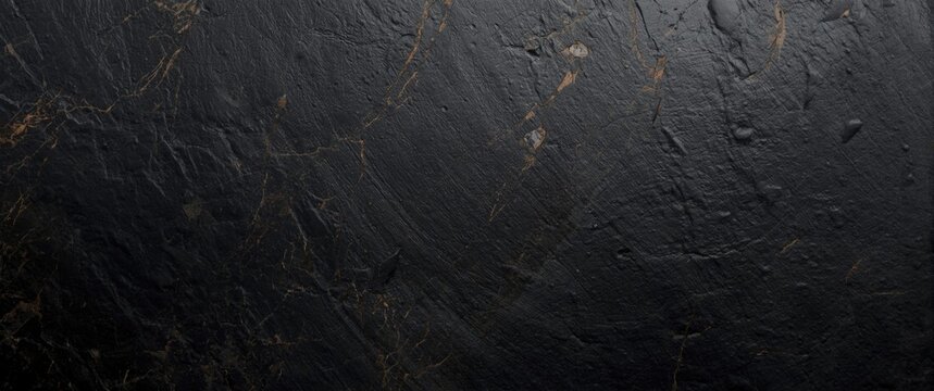 Smooth ebony stone surface texture backdrop with soft daylight highlighting grain
