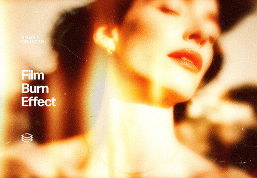 Film Burn Photo Effect For Poster And Album Cover Design