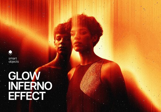 Glow Inferno Photo Effect For Poster And Social Media Design