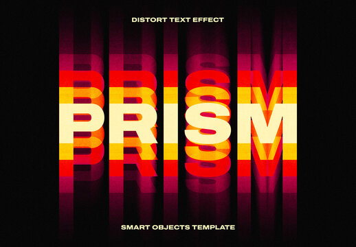Prismatic Lines Text Effect For Logo And Poster Typography