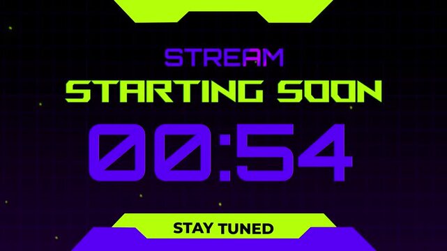 Digital Countdown Timer for Live Stream Starting Soon
