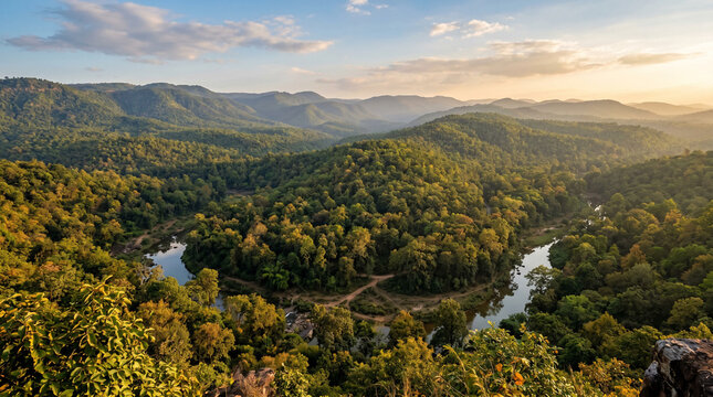 Beautiful view of the forests in Central India.
