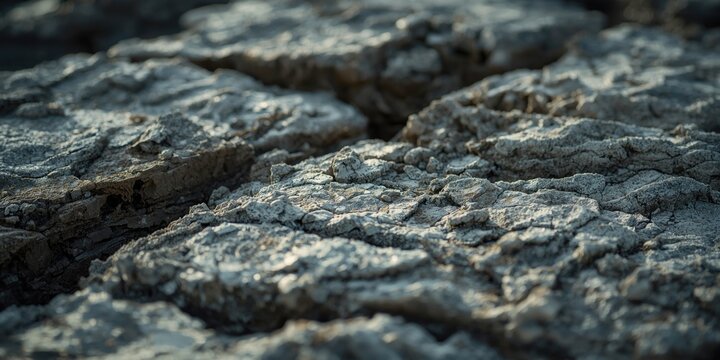 Detailed view of eroded bedrock surface with rough rock textures