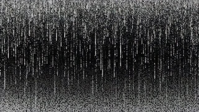 Black and white digital signal noise representing a corrupted television screen