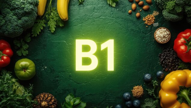 Nutritious eating awareness banner focused on Vitamin B1 food sources