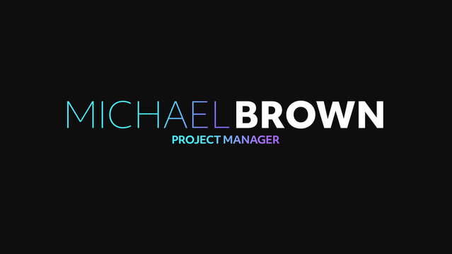 Gradient Split Name Titles