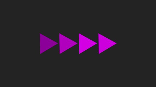 Arrow icon. Element of arrow concept and web apps illustration. Blinking direction arrow looped animation