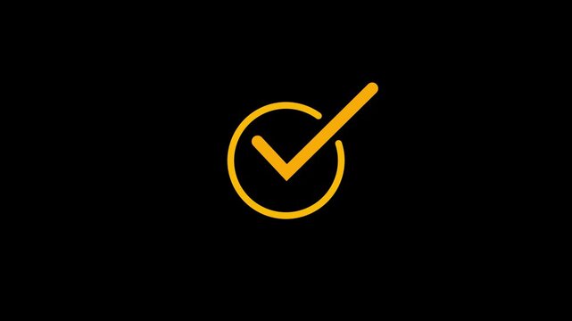 check mark icon. checkmark isolated on white background. Green, black and white checkmark button in flat on transparent background.
