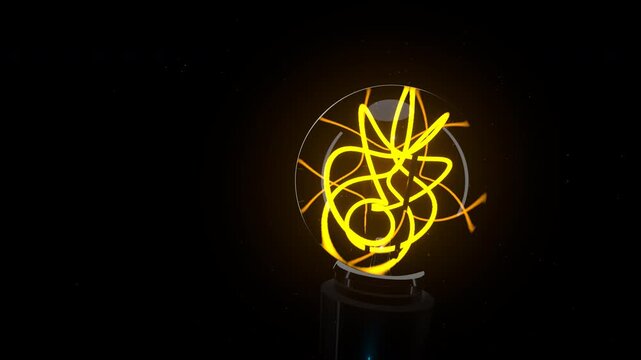 Lateral Slide Across High-Tech Light Bulb Prototype