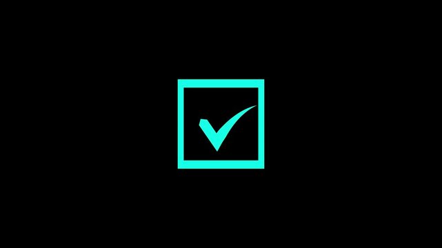 Checkmarks and confirm. Check marks for agreement, vote. Green check mark on box icon vector illustration.