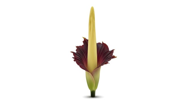 Titan arum Amorphophallus titanum corpse flower 3D illustration
