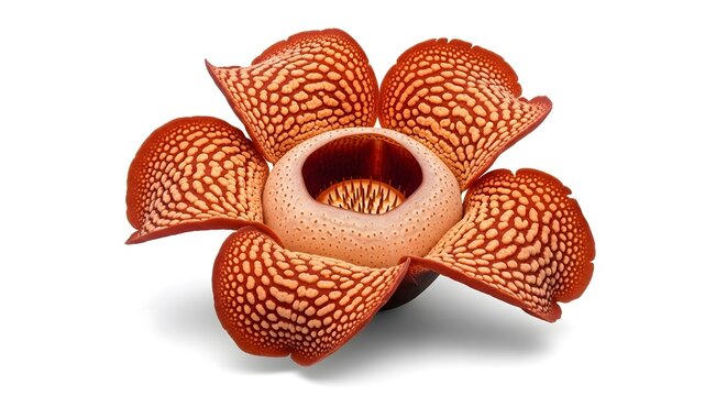 Rafflesia arnoldii giant padma flower 3D rendering isolated