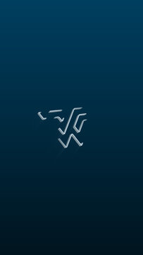 Vertical 3D Outline Logo Reveal &ndash; Glossy Metallic Mobile Intro