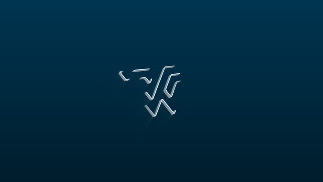 3D Outline Logo Reveal &ndash; Glossy Metallic Chrome Intro Animation