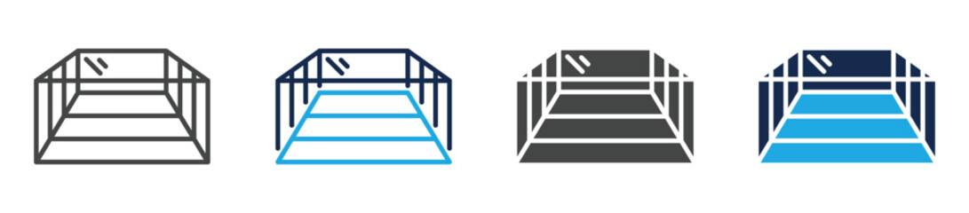 padel glass box icon set multiple concept © jumiatiniqi
