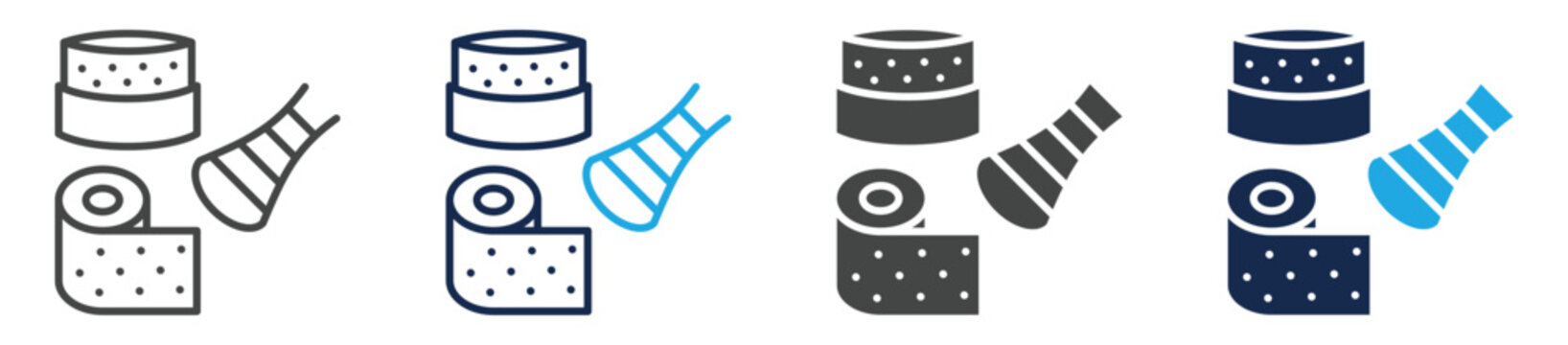 grip tape icon set multiple concept