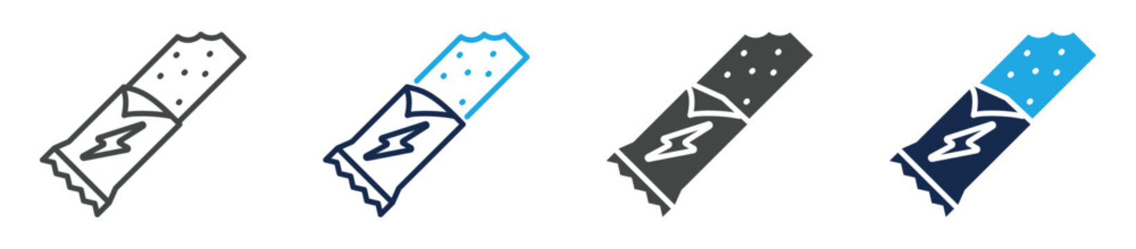 energy bar icon set multiple concept