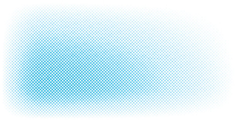 Fototapeta premium Light blue abstract halftone dot vignette background. Cyan gradient pop art circular texture isolated on white for modern graphic design, medical banner, and tech backdrop.
