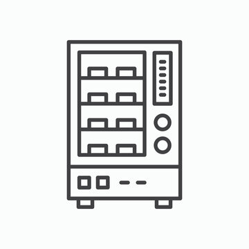 Vending machine icon design element isolated on white for web